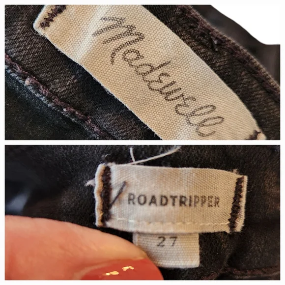 Madewell Roadtripper Black Mid-rise Skinny Jeans, ankle length size 27 - Picture 5 of 13